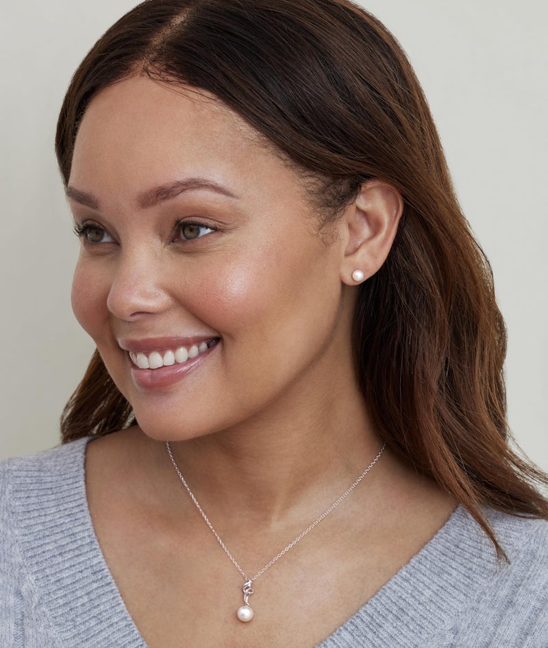 THE PEARL SOURCE 5.0-5.5mm White Japanese Akoya Real Pearl Earrings for Women - 14k Gold Stud Pearl Earrings | Hypoallergenic Earrings with Genuine Cultured Pearls - Image 2